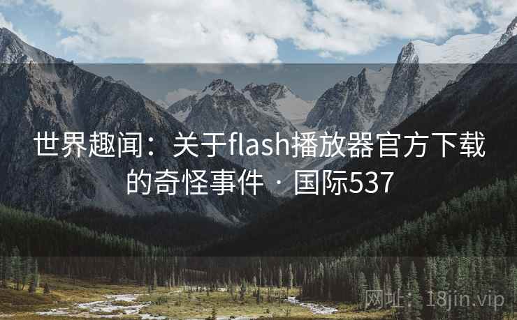世界趣闻：关于flash播放器官方下载的奇怪事件 · 国际537  第2张